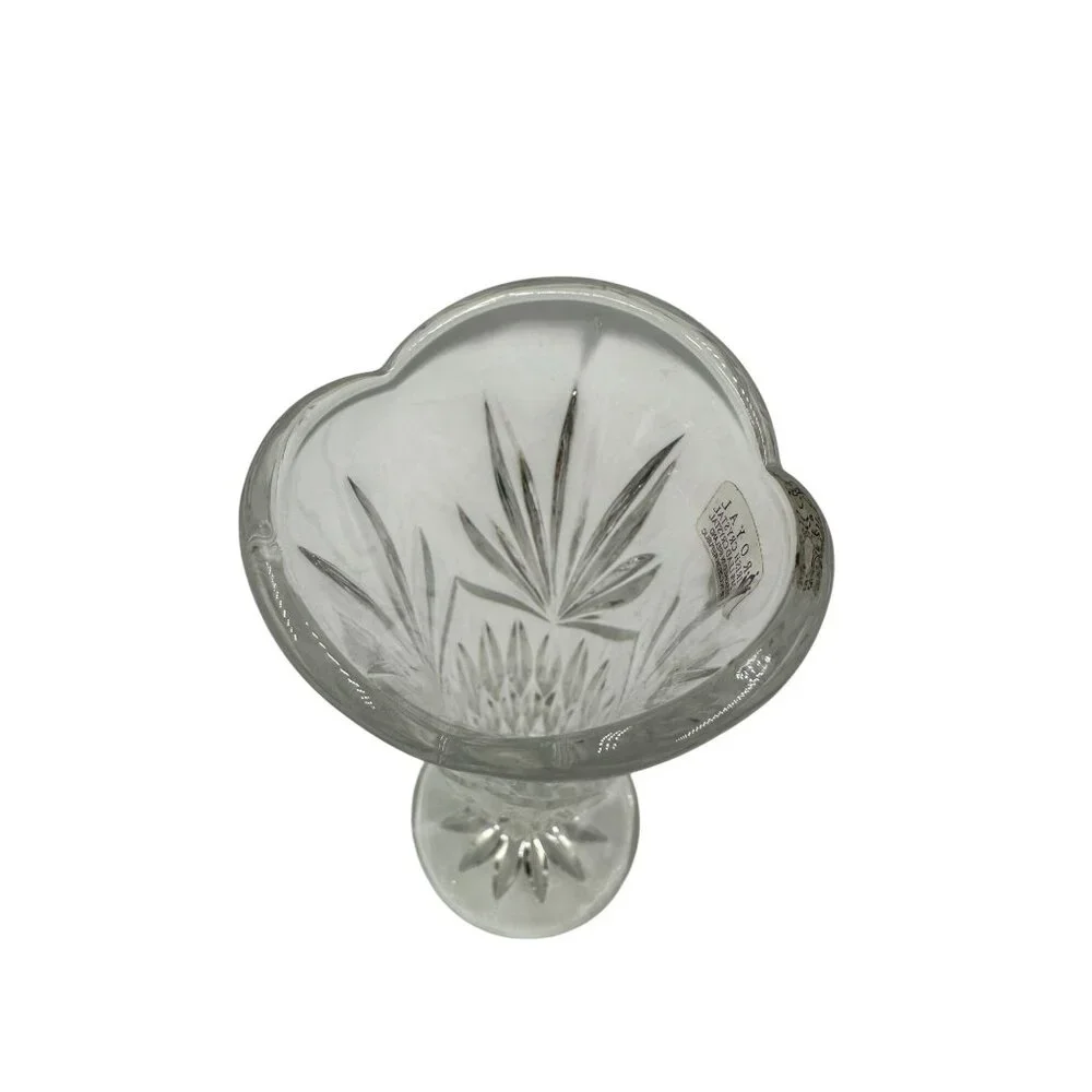 Royal Irish Crystal 24% Lead Crystal Vase Czech Republic Elegant Fluted Clear
